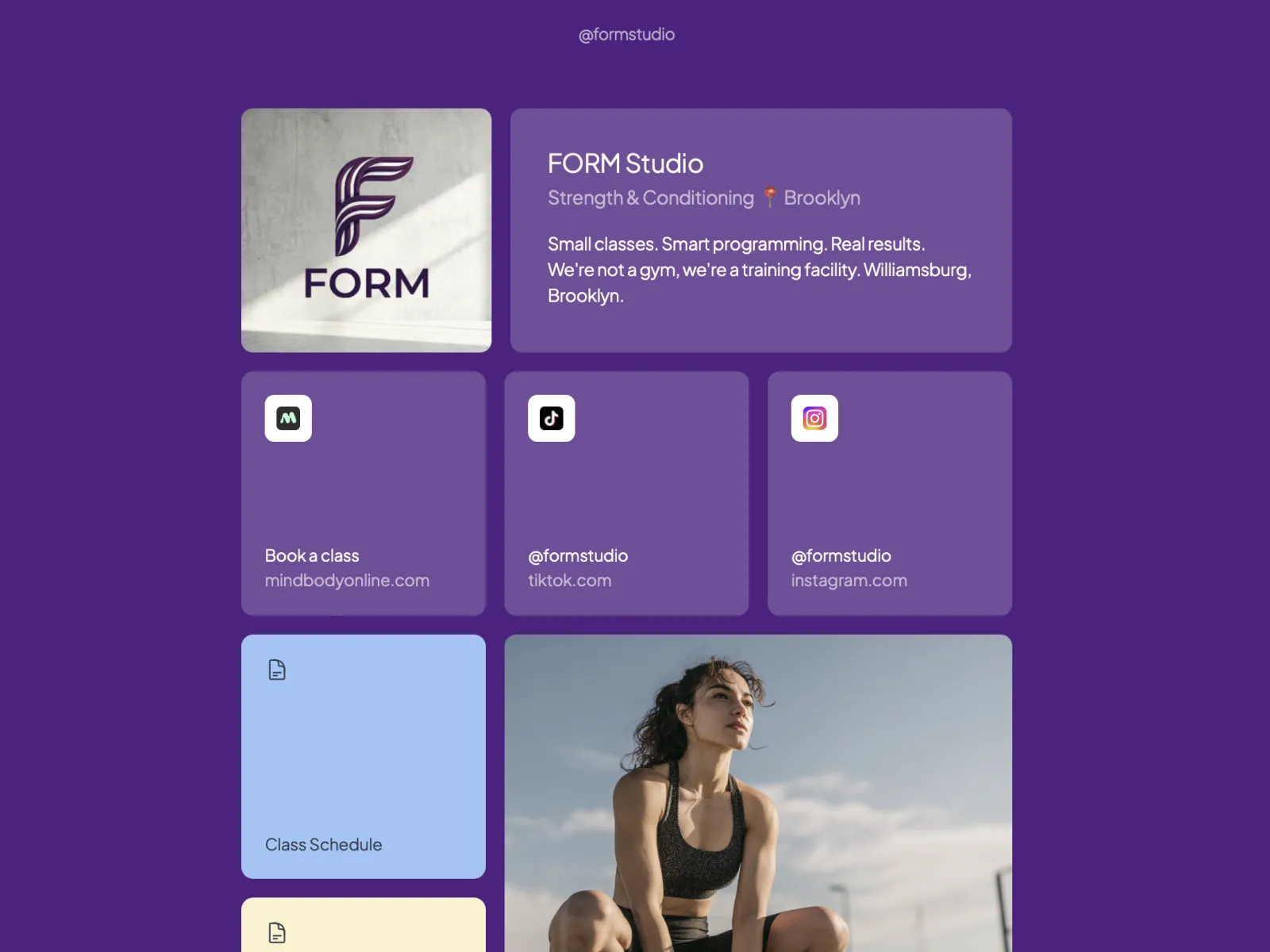 FORM Studio's tini.bio