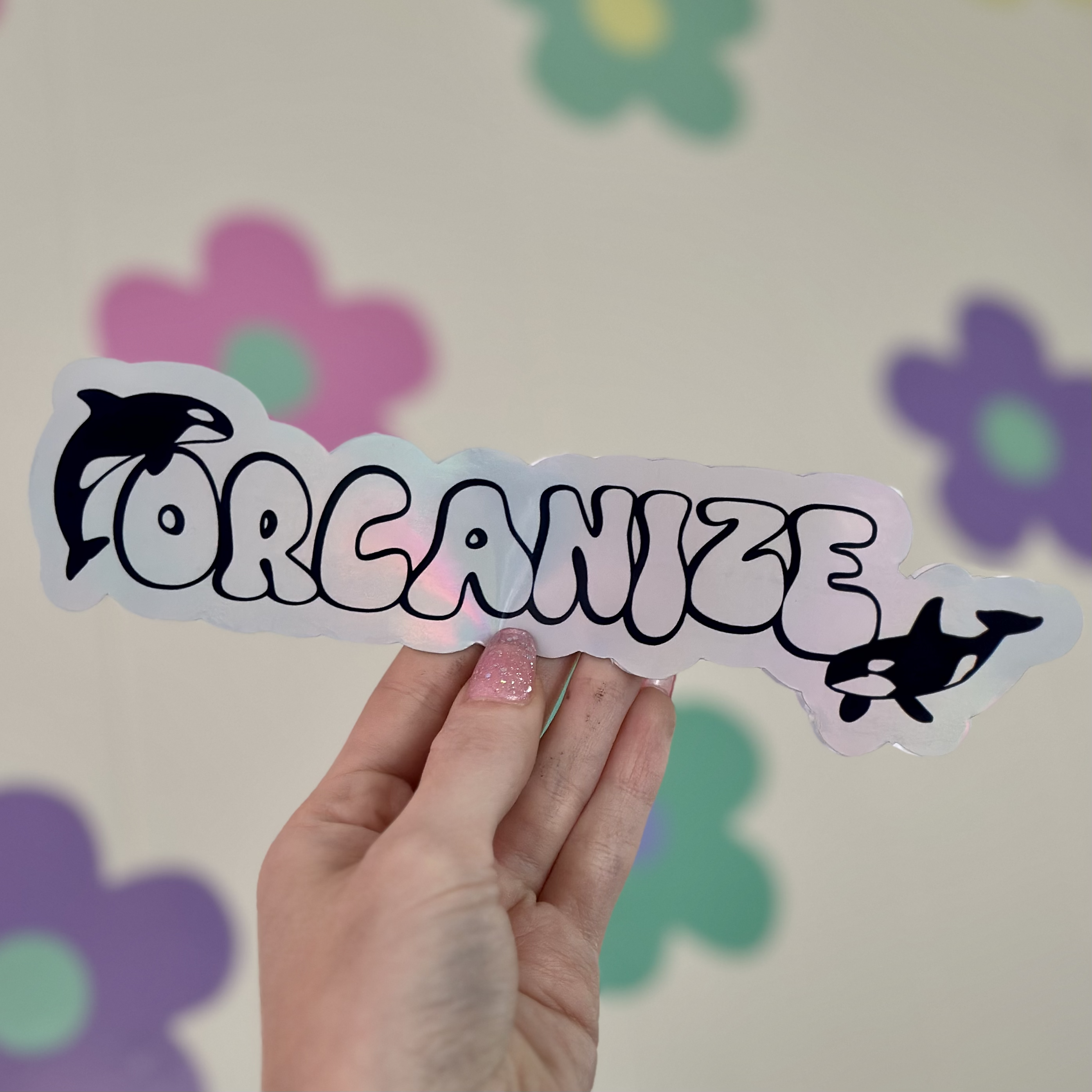 orcanize holographic sticker<br>
