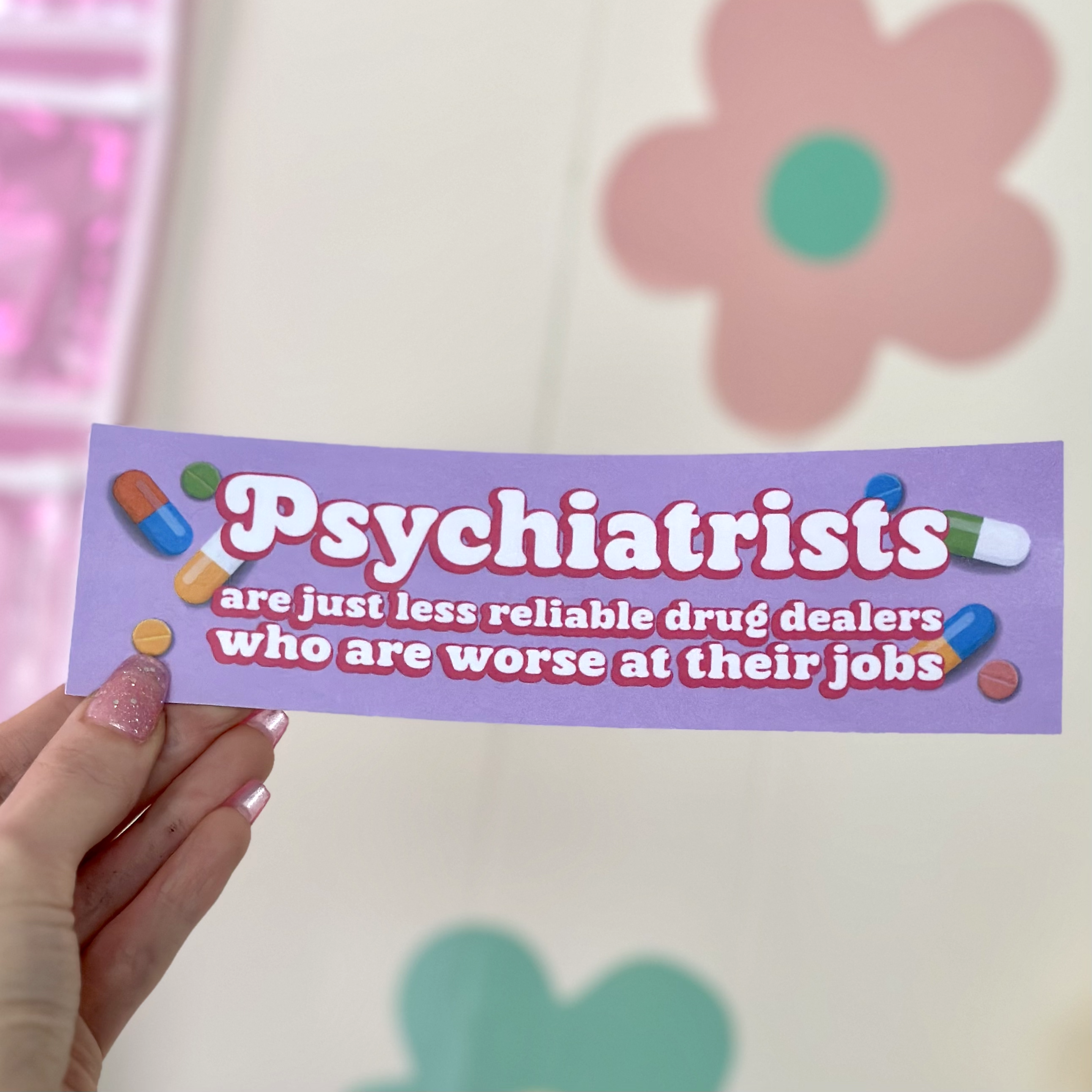 psychiatrist slander bumper sticker<br>