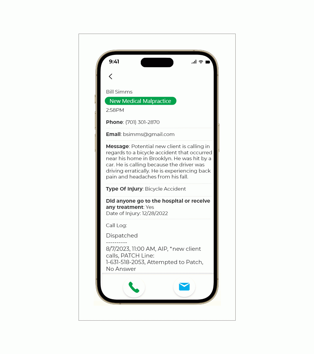 While designing the homepage the visual elements calls to integrate one of their mobile app designs showing them how to make you personal call with your agent/lawyer. (Prototype shows).