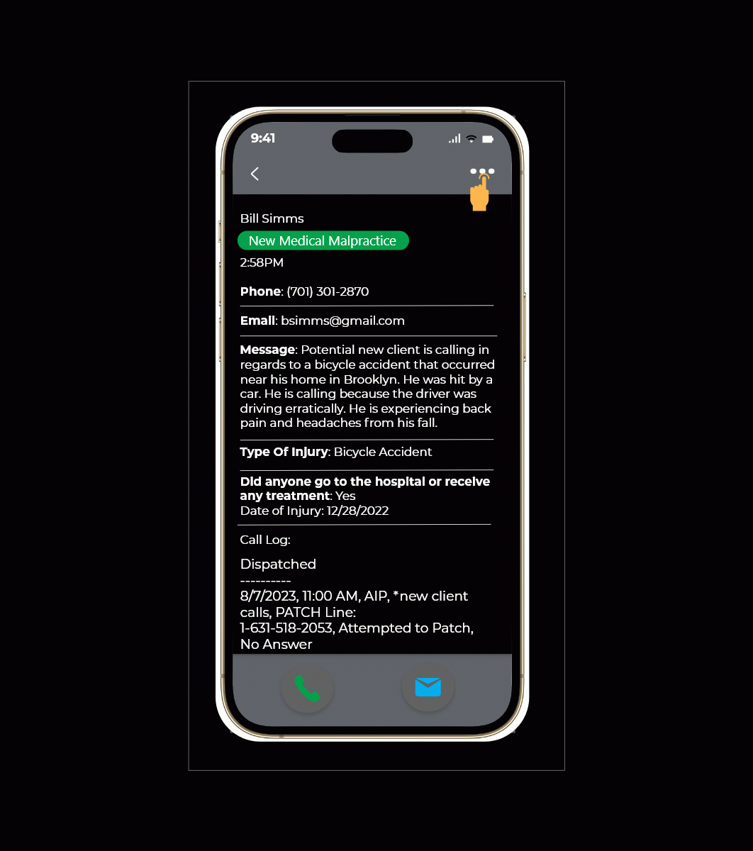 While designing the homepage the visual elements calls to integrate one of their mobile app designs showing them how to make you personal call with your agent/lawyer. (Prototype shows).