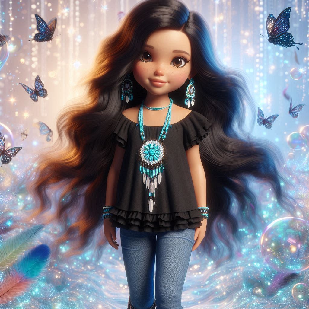 Self Portrait - Native American Girl