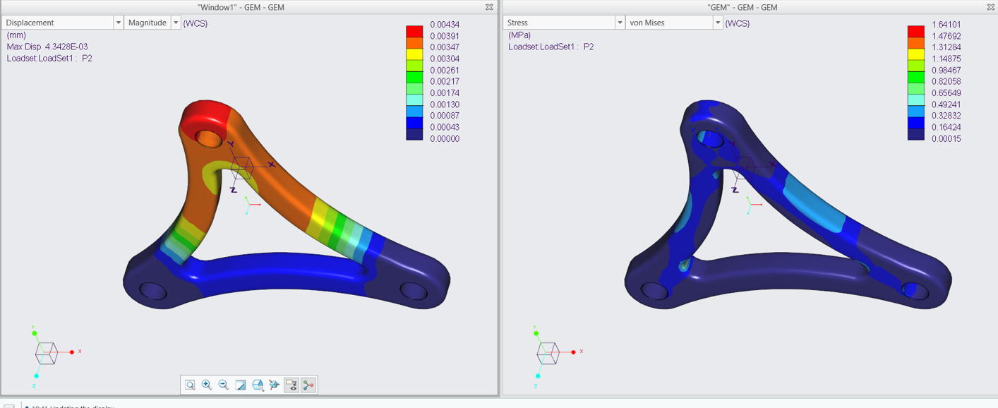 Each of our parts were analyzed using GEM software. 