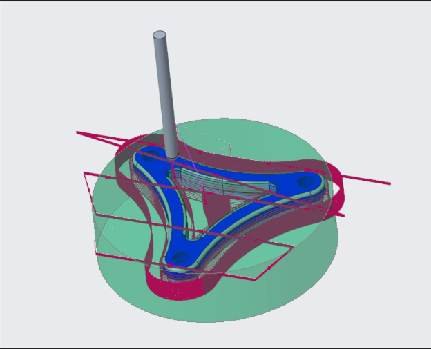 We created a G-Code for each part so that they could be made out of stock material in a CNC mill.