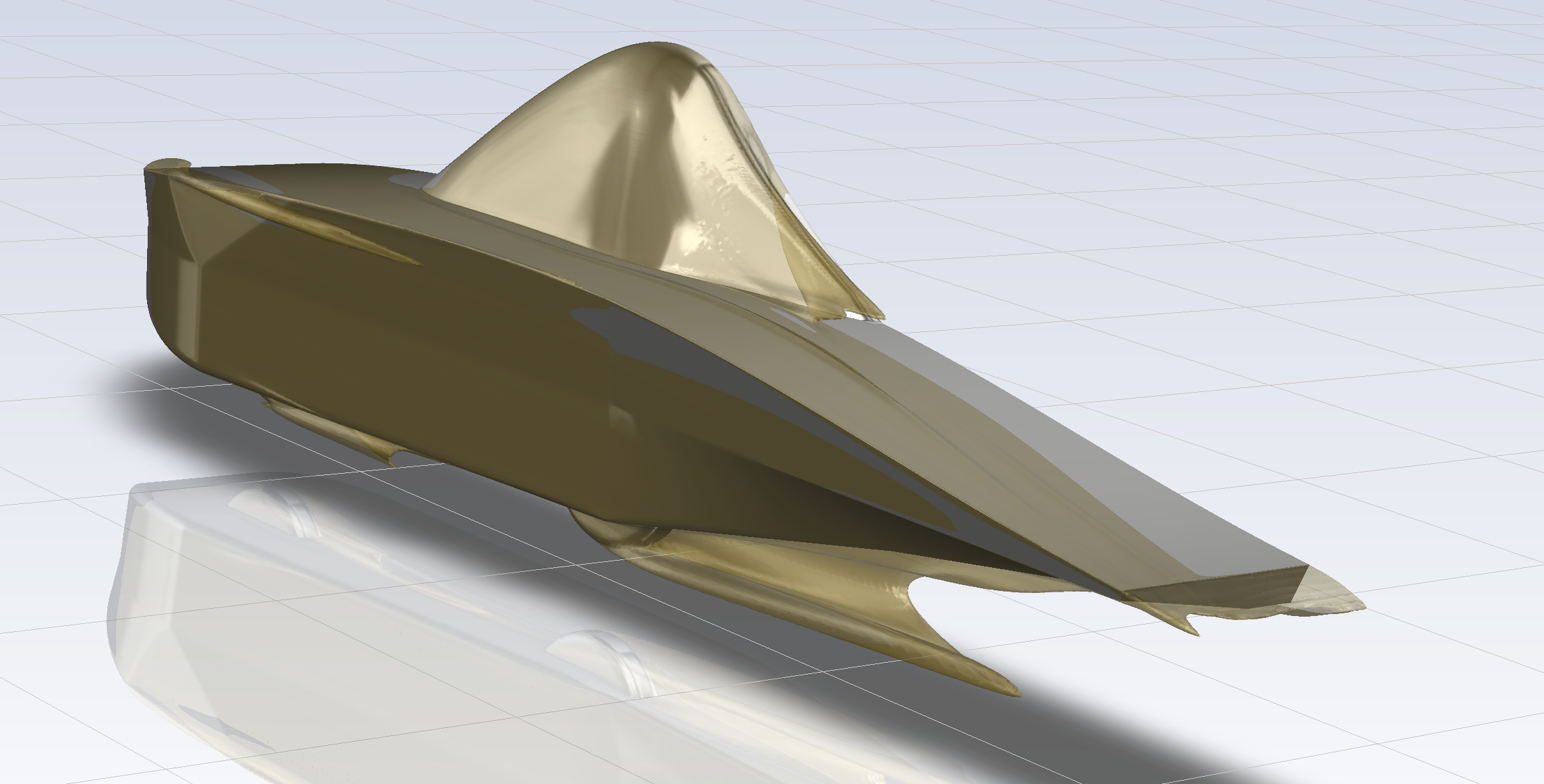 Low pressure zones around car prototype