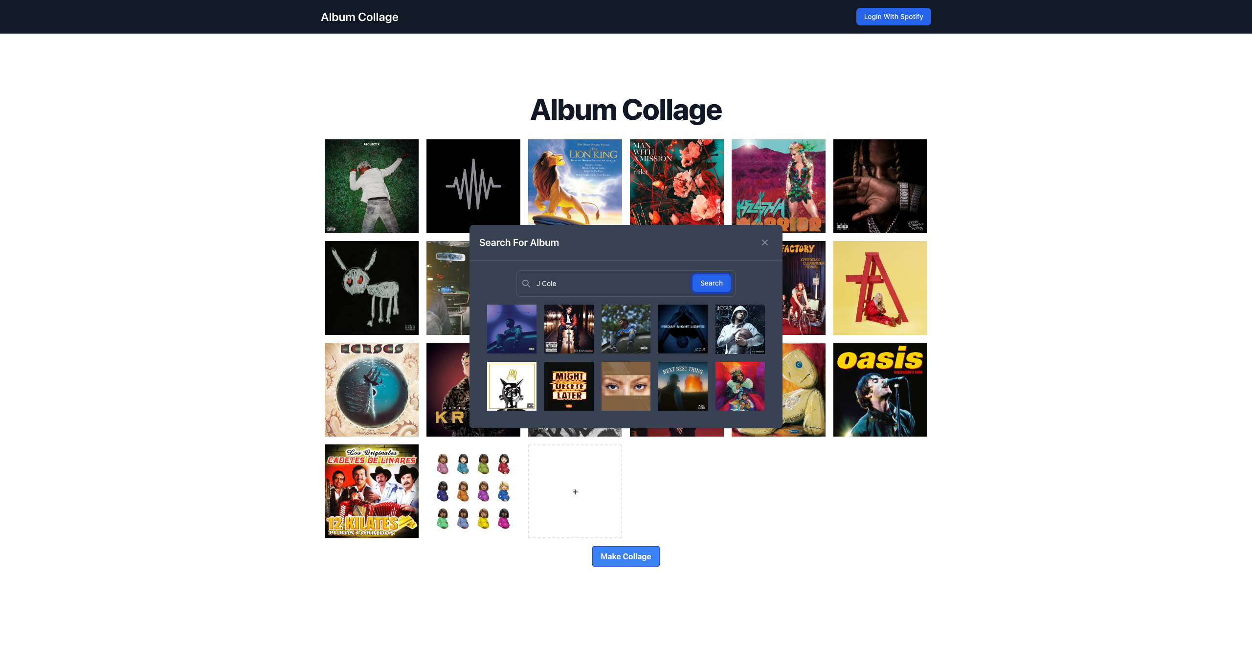 You can search for album and edit the selection