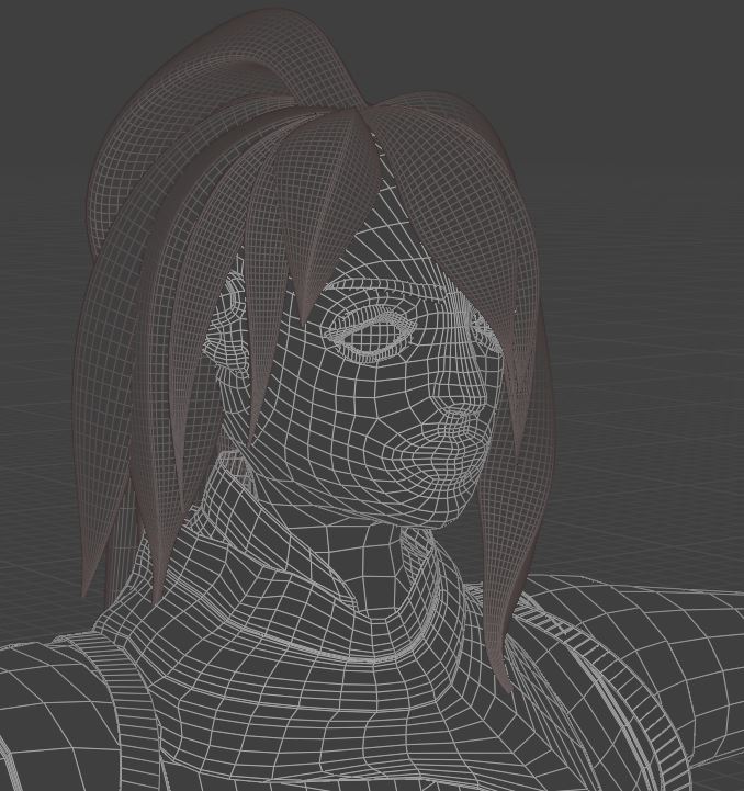 After retopology head