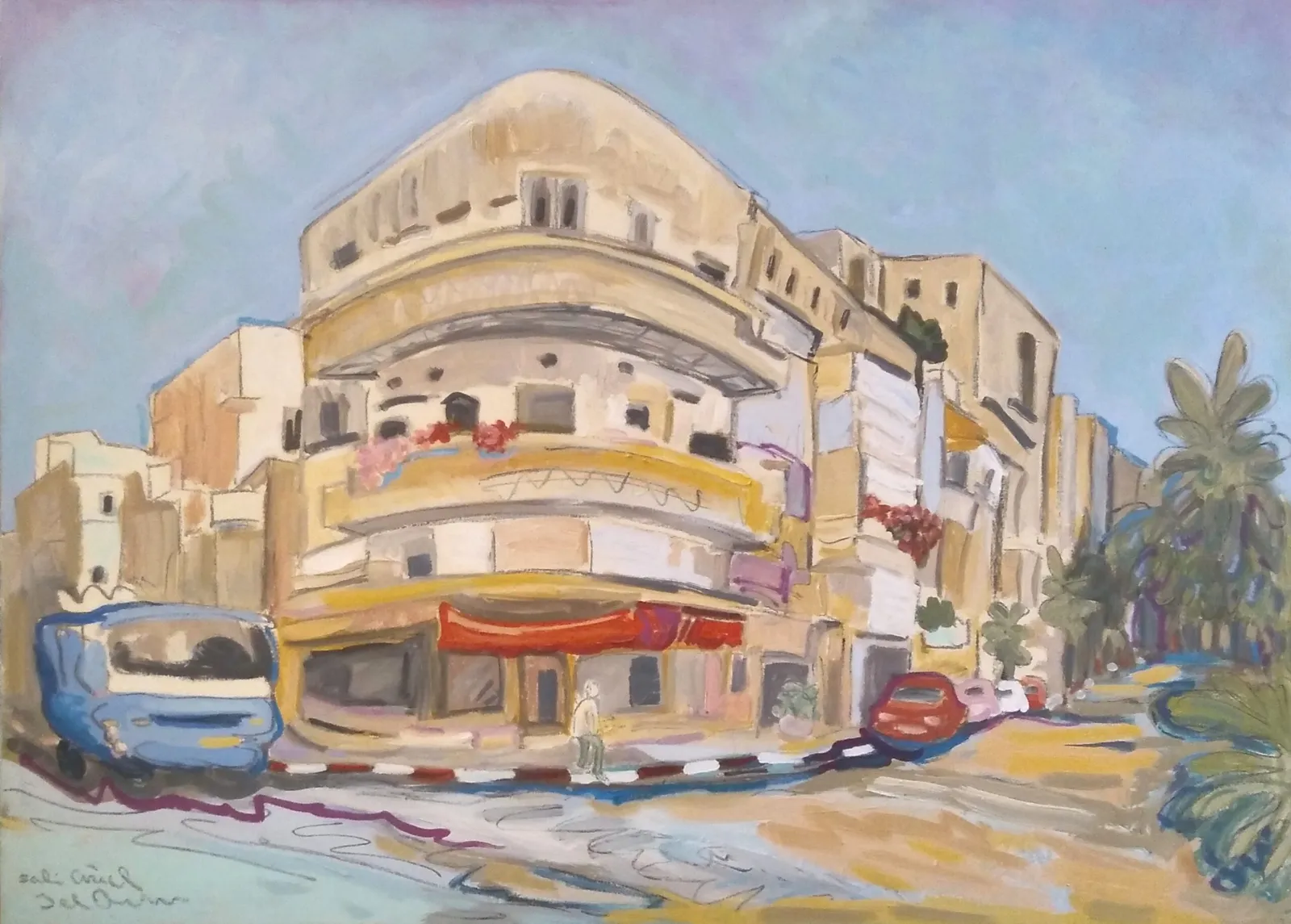 Tel Aviv is one of Sali Ariel's main motives.&nbsp;