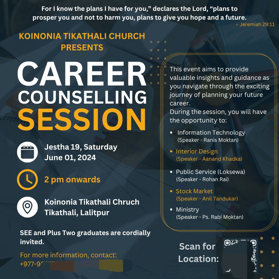 Career Counselling design for church