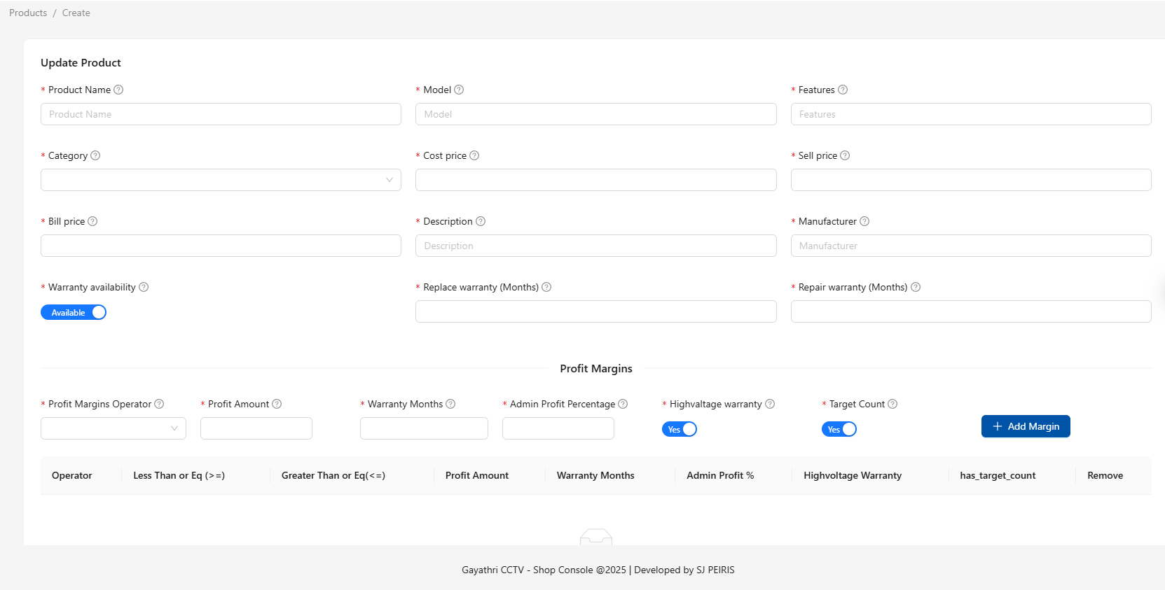 Register a New Product
