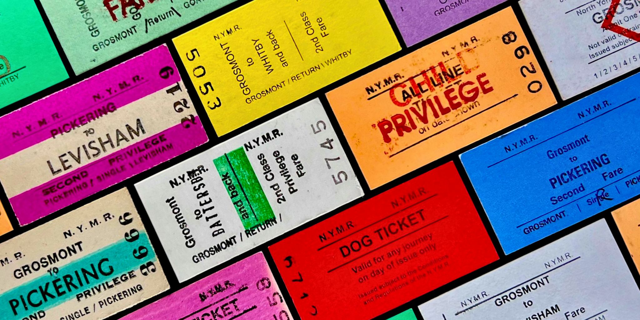 I was asked to design a series of artworks using tickets from a heritage railway. A project I am particularly proud of.